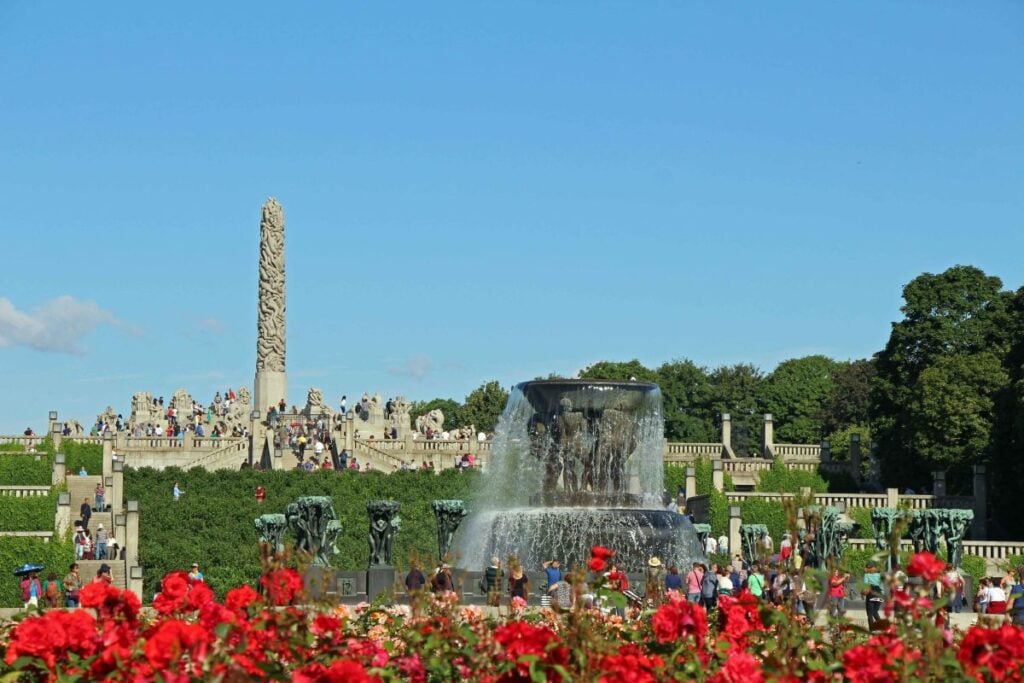 The Monolith sculpture is the centerpiece of the Vigeland Sculpture Park is Oslo, Norway.