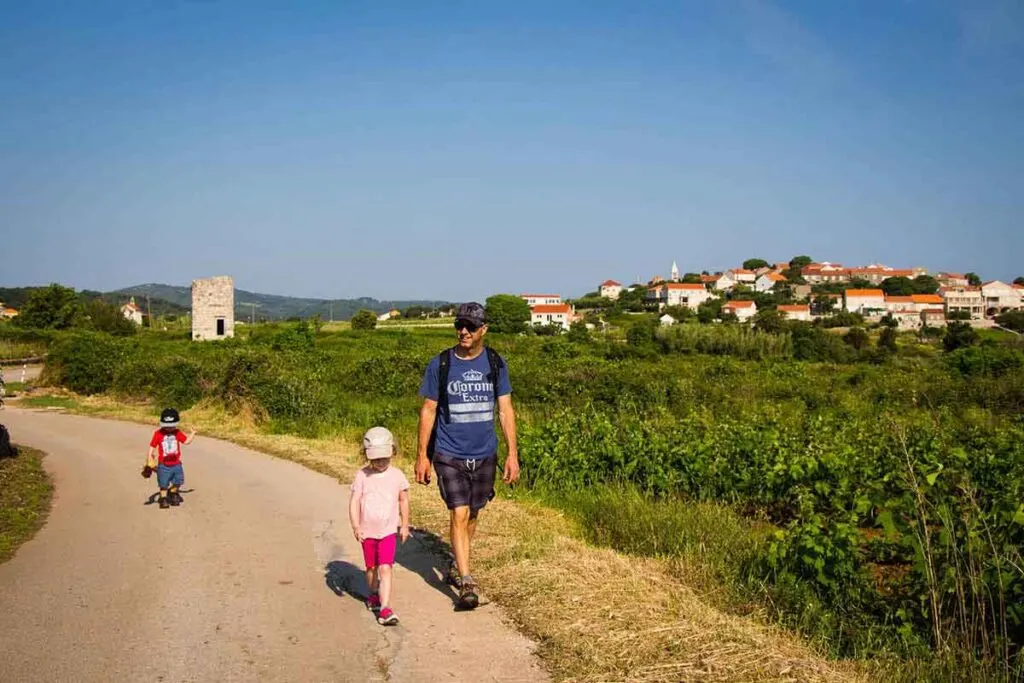 Croatia family vacation to Korcula -
Hike to Peninsula Raznjic with Kids