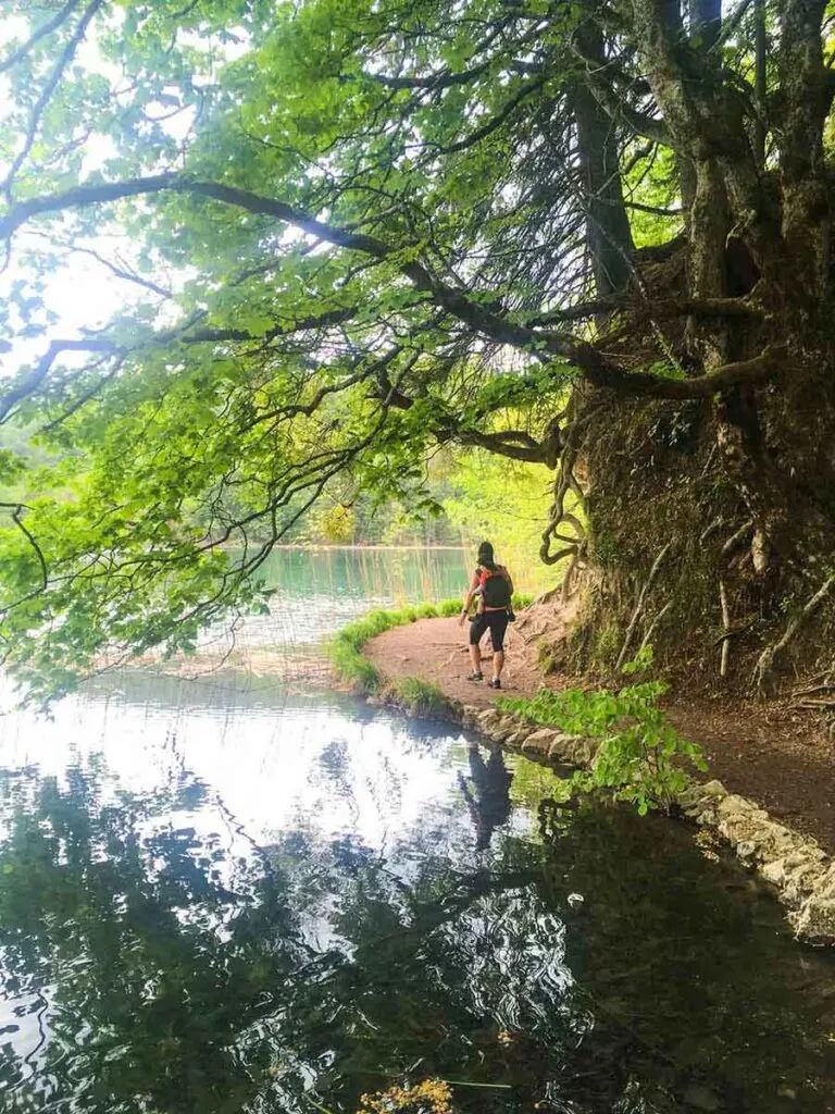 On our Croatia family vacation we loved hiking Plitvice Lakes with a toddler