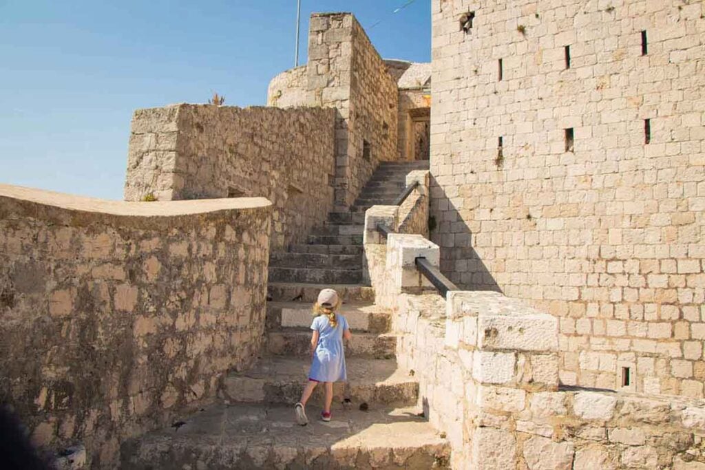Visiting the Hvar Fortress on a family trip to Croatia