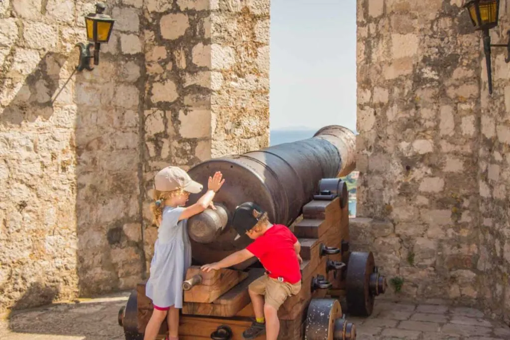 The Hvar Fortress is one of the best things to do in Croatia with kids