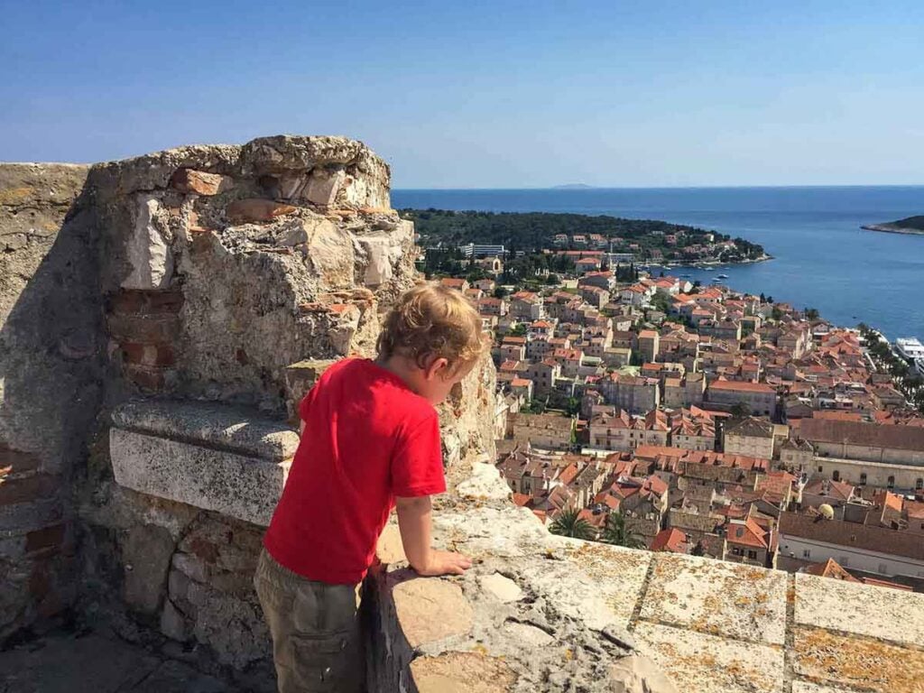View from Fortress on Hvar Island Croatia - things to do on Hvar for families 