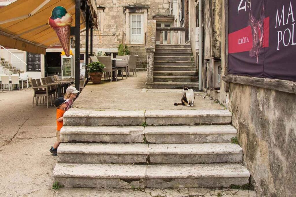 Visiting Korcula Croatia for families.
