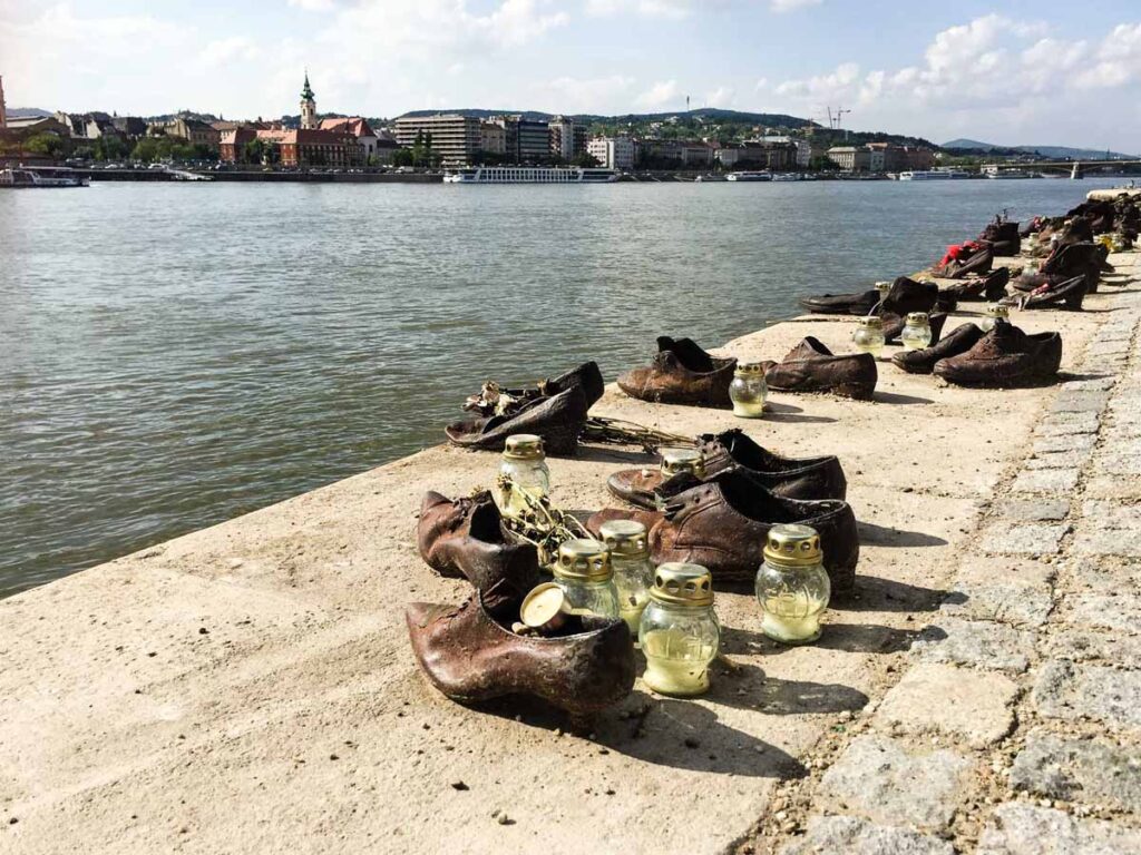 Shoes on the Danube Bank in Budapest.