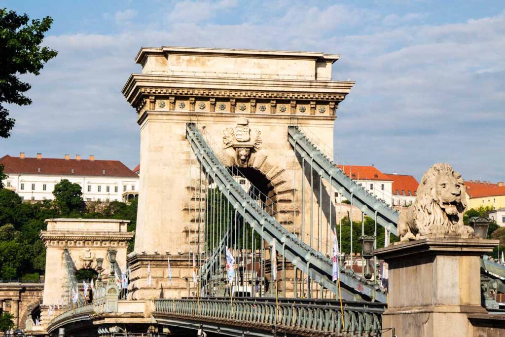 Chain Bridge in Budapest Hungary.