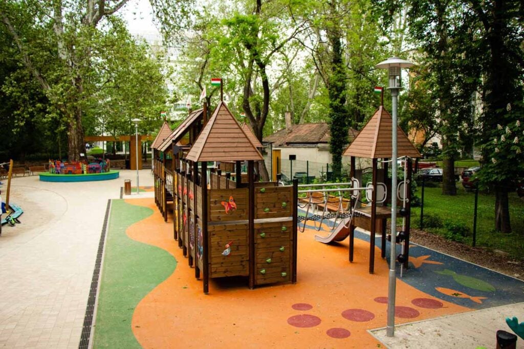 a fun playground in Budapest, Hungary.