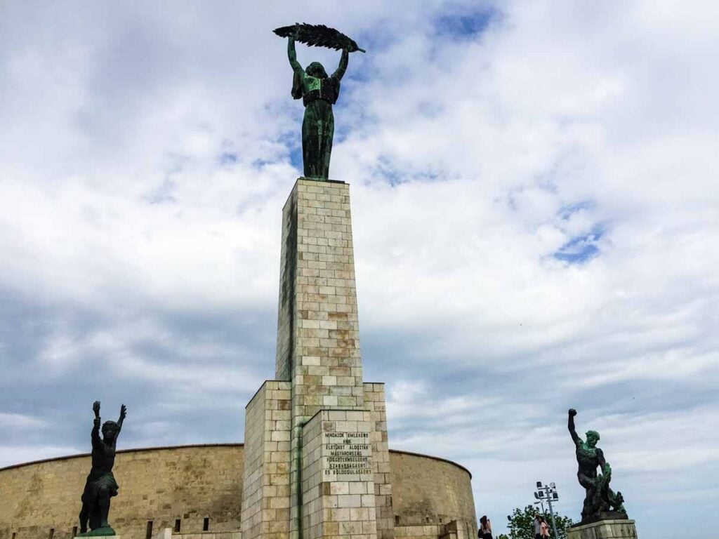 Liberty Statue on Gellért Hill in Budapest, Hungary.