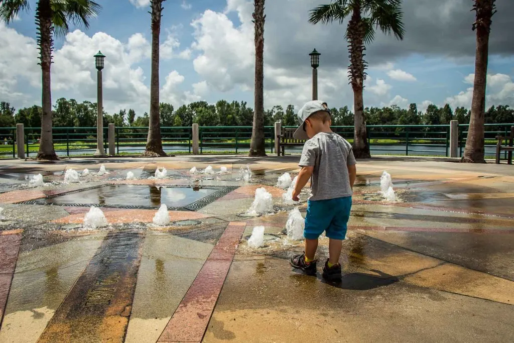 Fun things to do besides Disney in Orlando with kids - splash park in Celebration, Florida