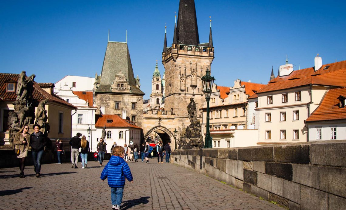 Charles Bridge in Prague With Kids