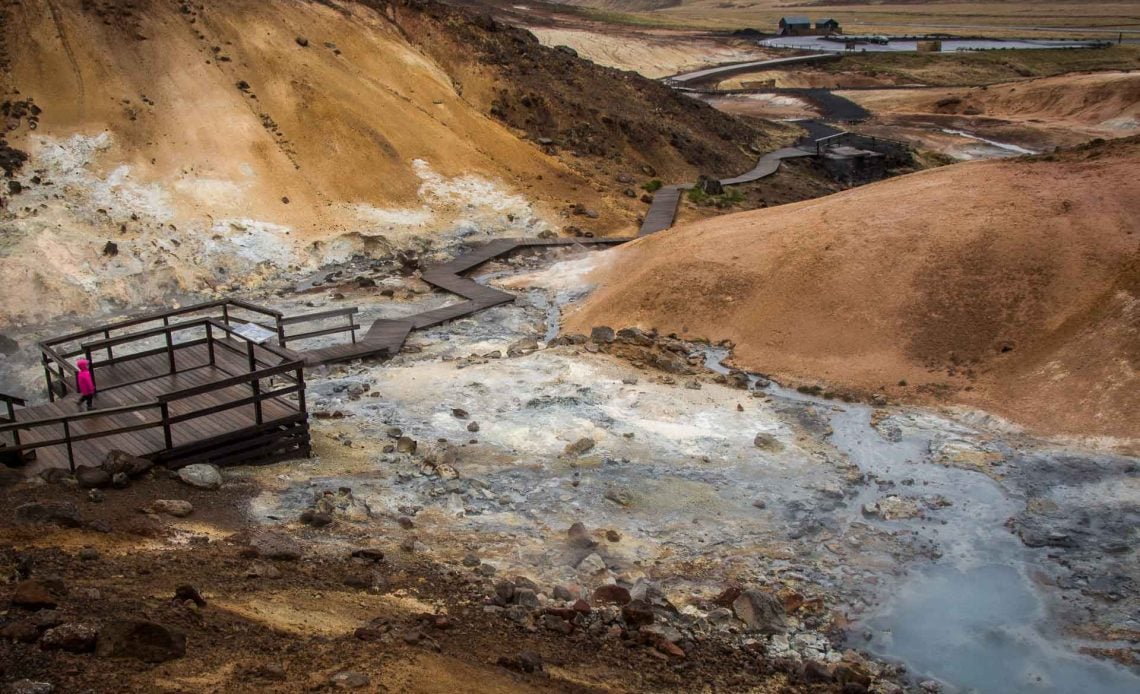 Krýsuvík geothermal field Reykjavik Iceland with kids
