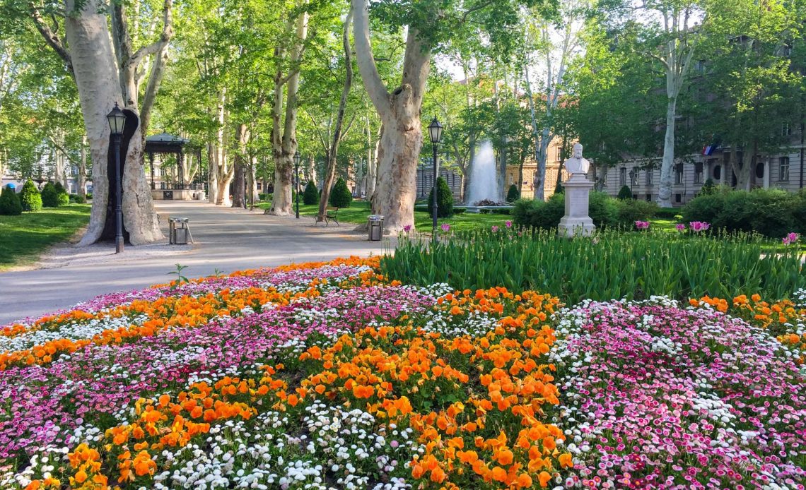 Nikola Subic Zrinski Square Zagreb Croatia with kids