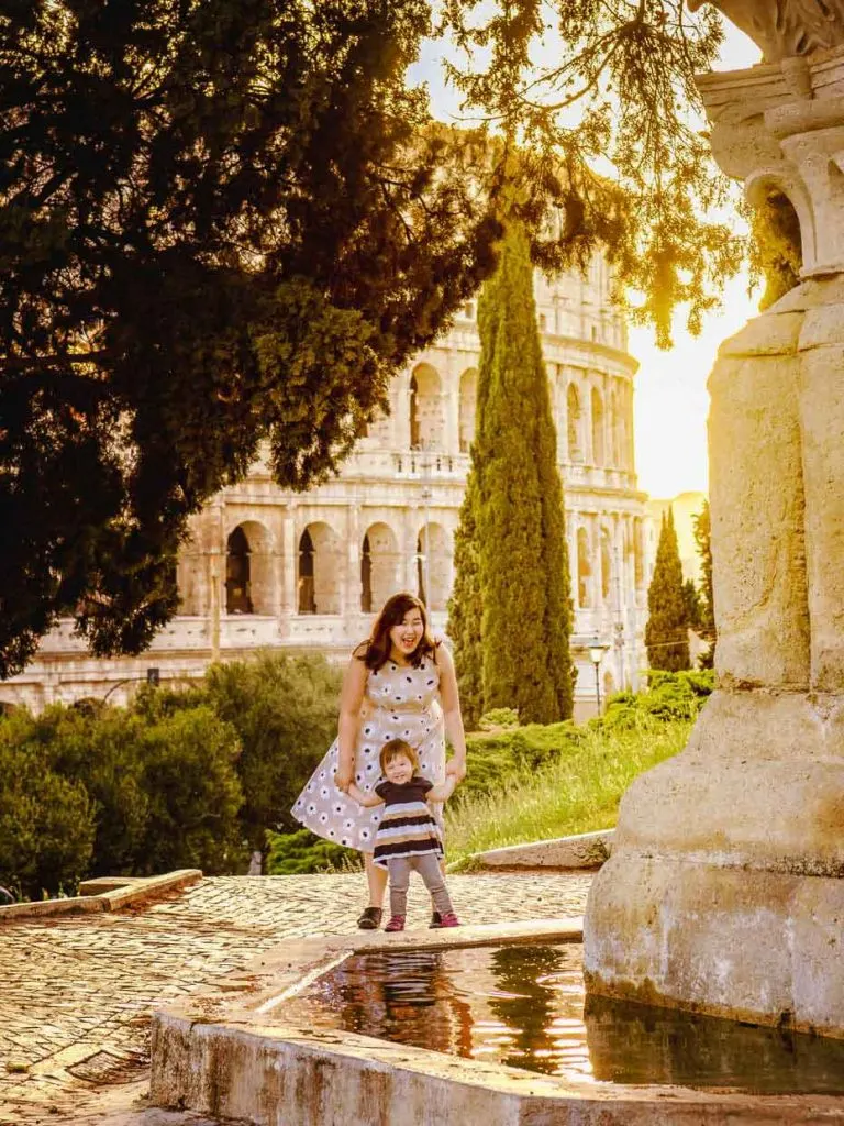 When visiting Rome with kids, visit Parco Del Colle Oppio - it's a beautiful park next to the Colosseum and has a fun playground for kids