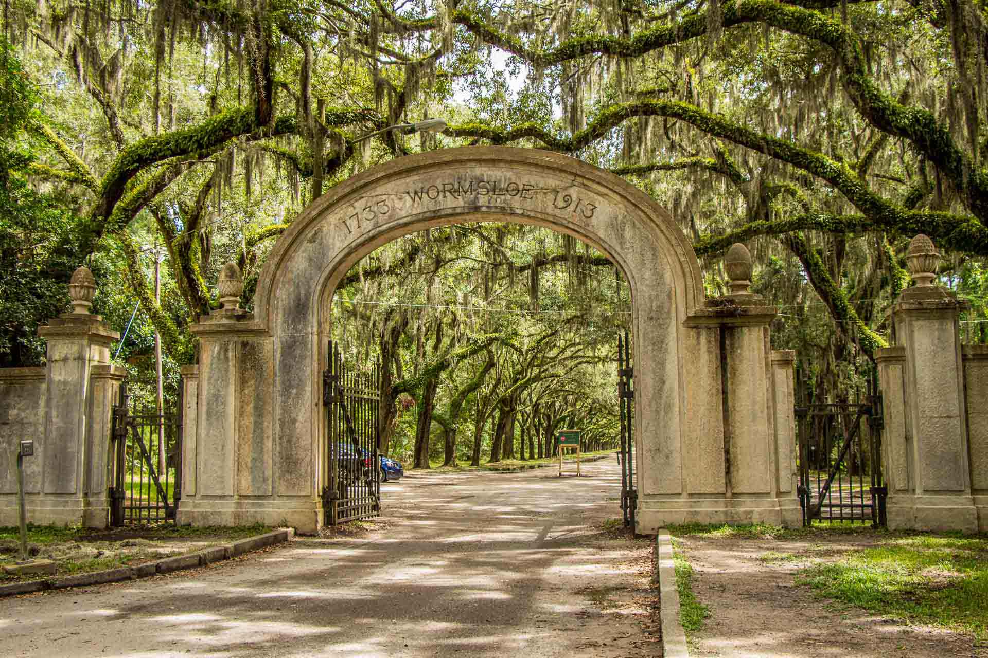 Family Can Travel - Things to do in Savannah with Kids - Wormsloe Historic Site Entrance