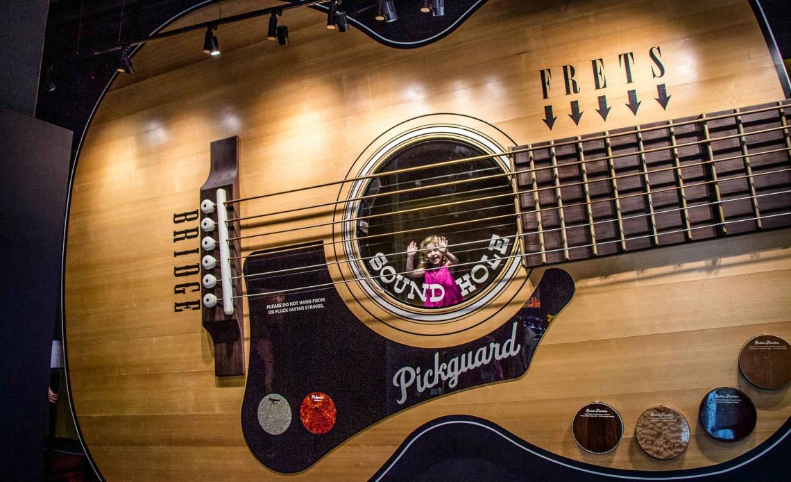 Family Can Travel - A Day in Nashville with Kids - Giant Guitar at the Country Music Hall of Fame