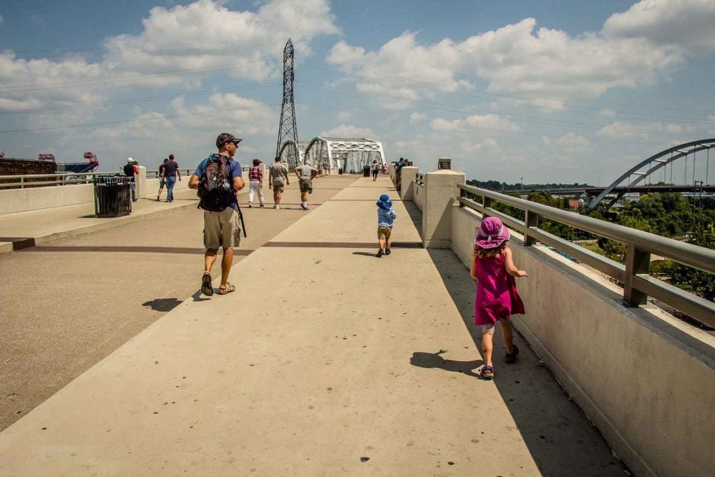 Family Can Travel - One Day in Nashville with Kids - John Seigenthaler Pedestrian Bridge