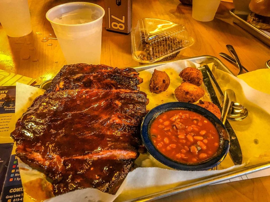 Best BBQ in Nashville - Martin's BBQ Joint - Ribs and Pecan Pie.