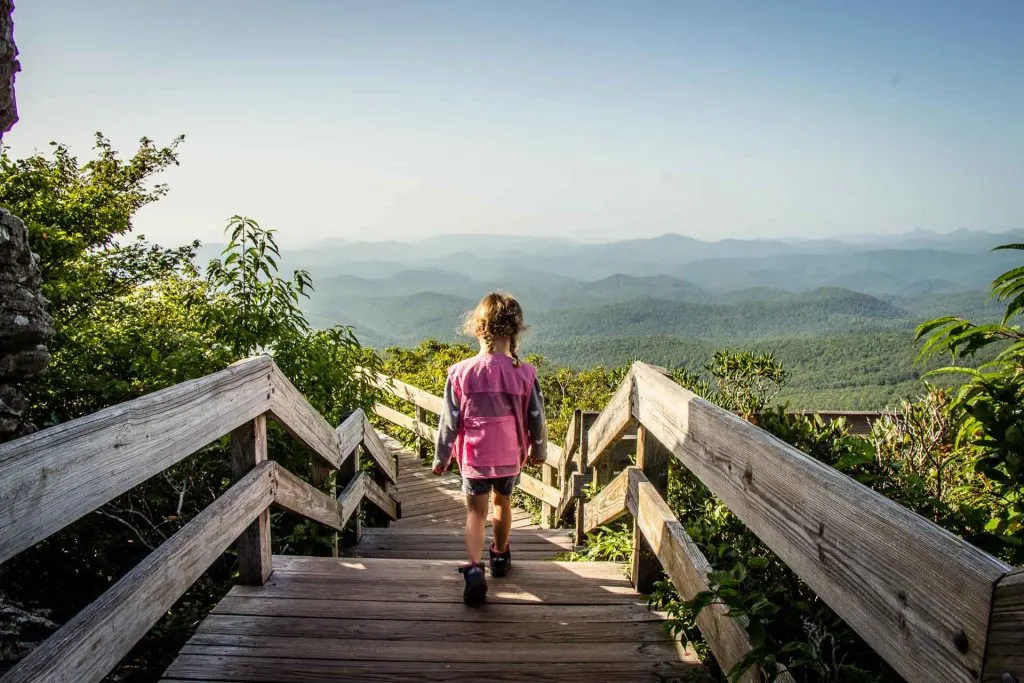 Family Can Travel - Family Friendly Hikes Along the Blue Ridge Parkway - Rough Ridge - incredible views and wooden walkways