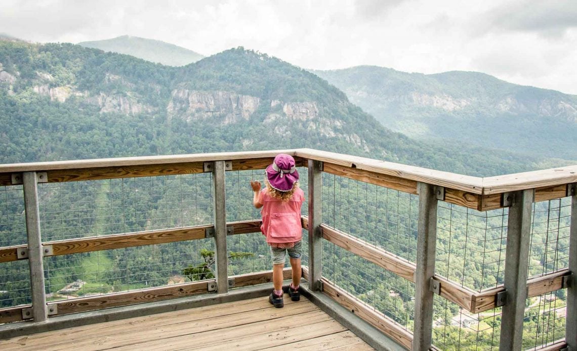 Family Can Travel - Three Days of Hiking Around Asheville, NC with Kids - Chimney Rock State Park - Outcroppings Trail (5)
