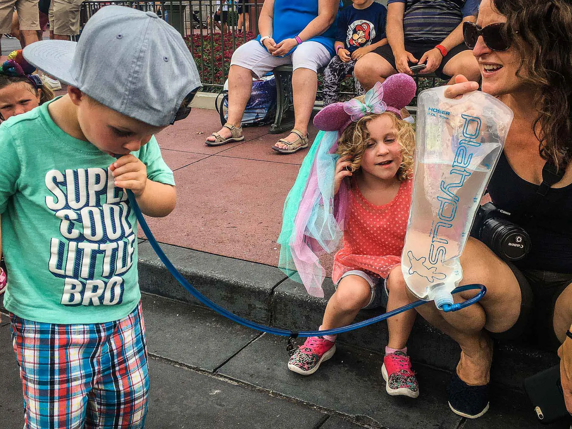 Disney Magic Kingdom Tips - bring a water bladder to ensure your kids drink enough water