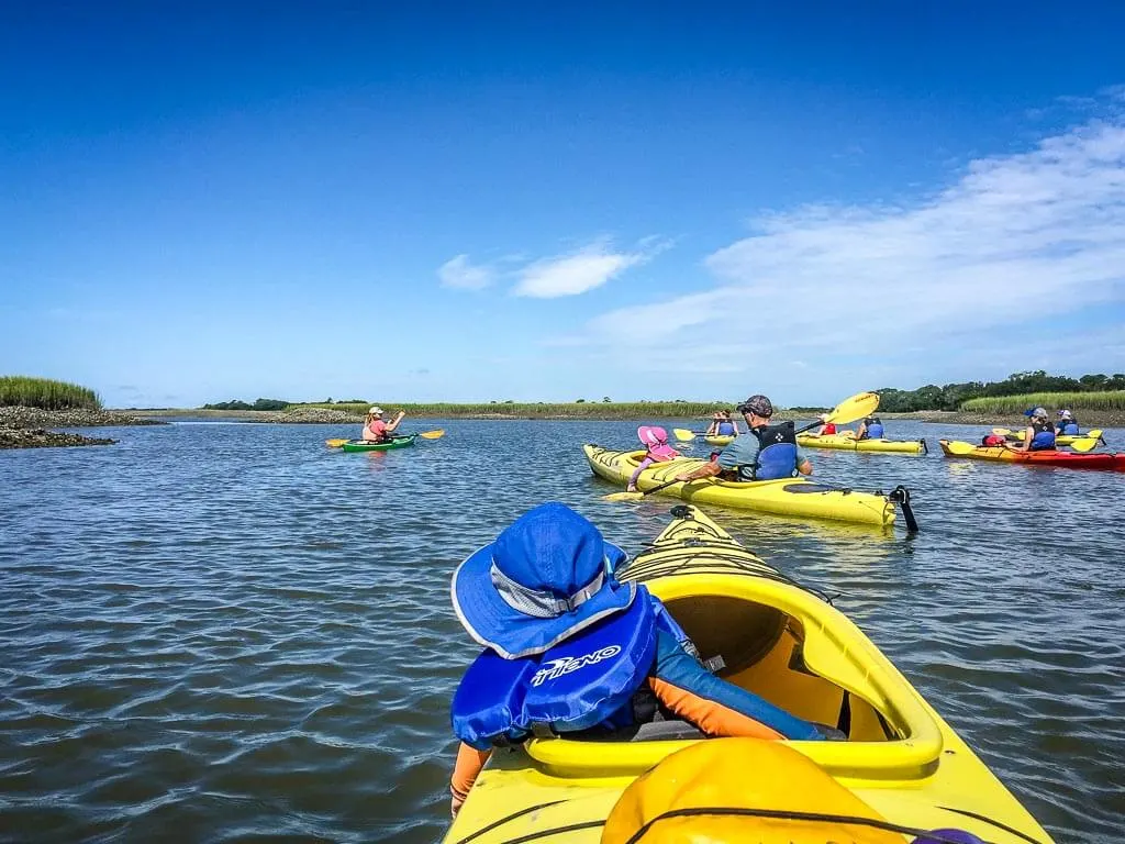 Charleston Outdoor Adventures Kayak tour with a toddler
