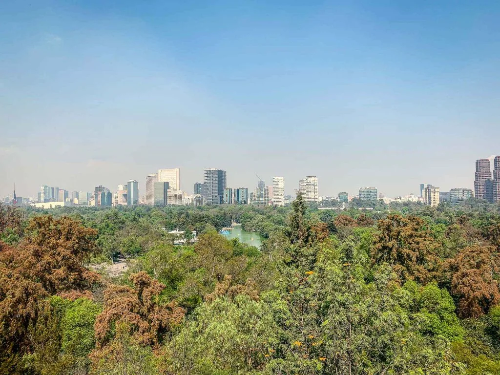 Views of Mexico City from Castillo de Chapultepec