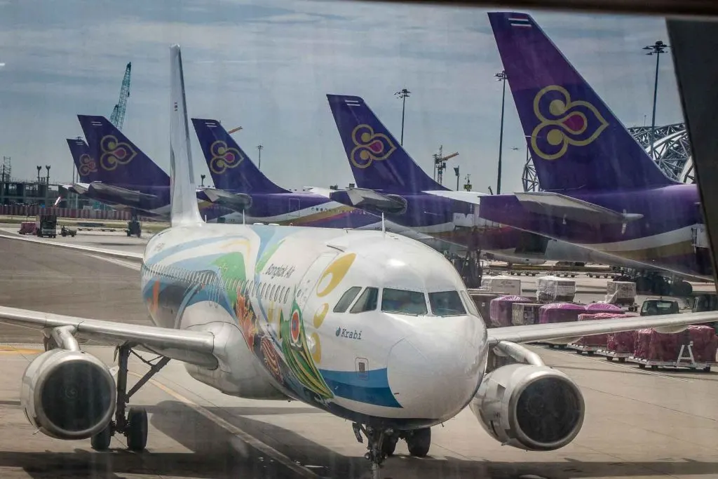 Flying from Bangkok to Krabi Thailand