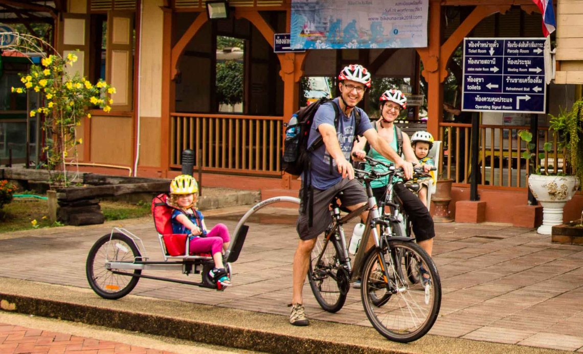 Family cycling tour in Chiang Mai Thailand