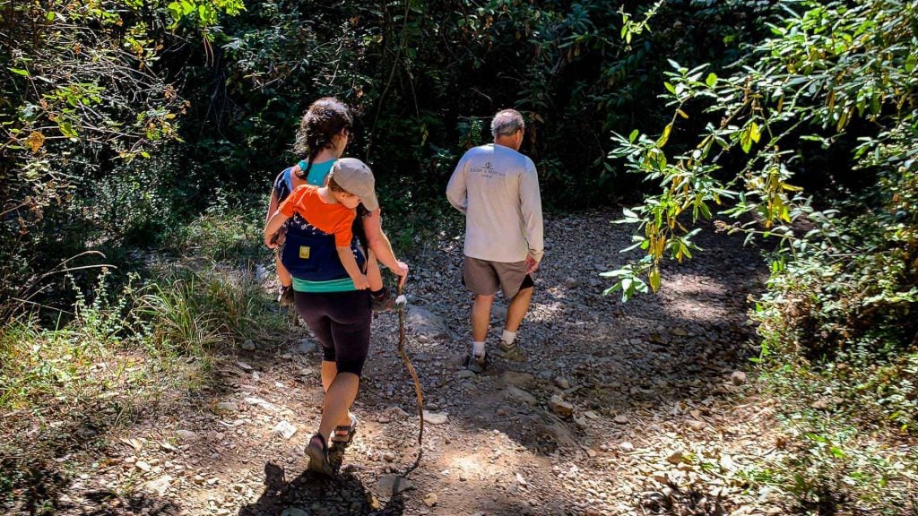 Hiking with a toddler up La Torre in Valle de Bravo Mexico