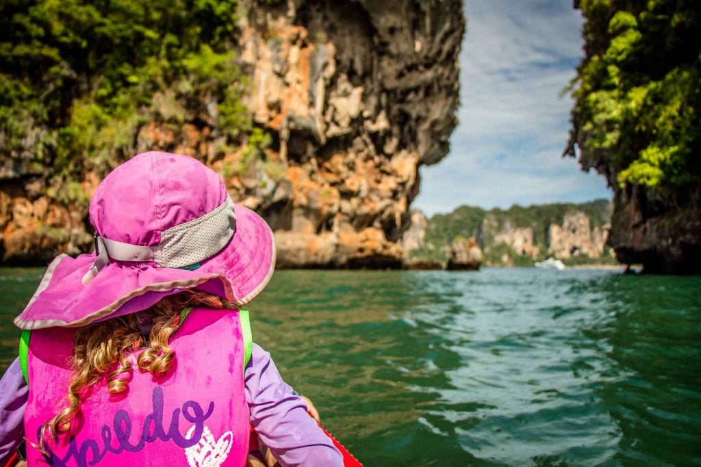 Kayaking with kids in Thailand - Railay Beach