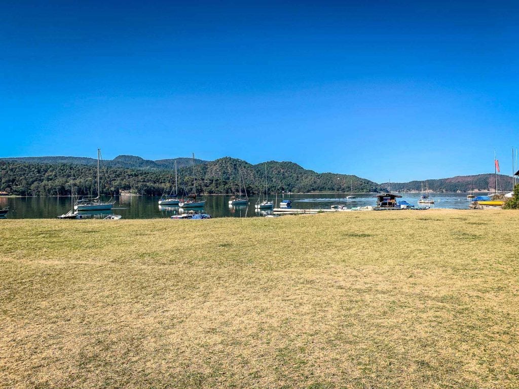public beach in Valle de Bravo, Mexico