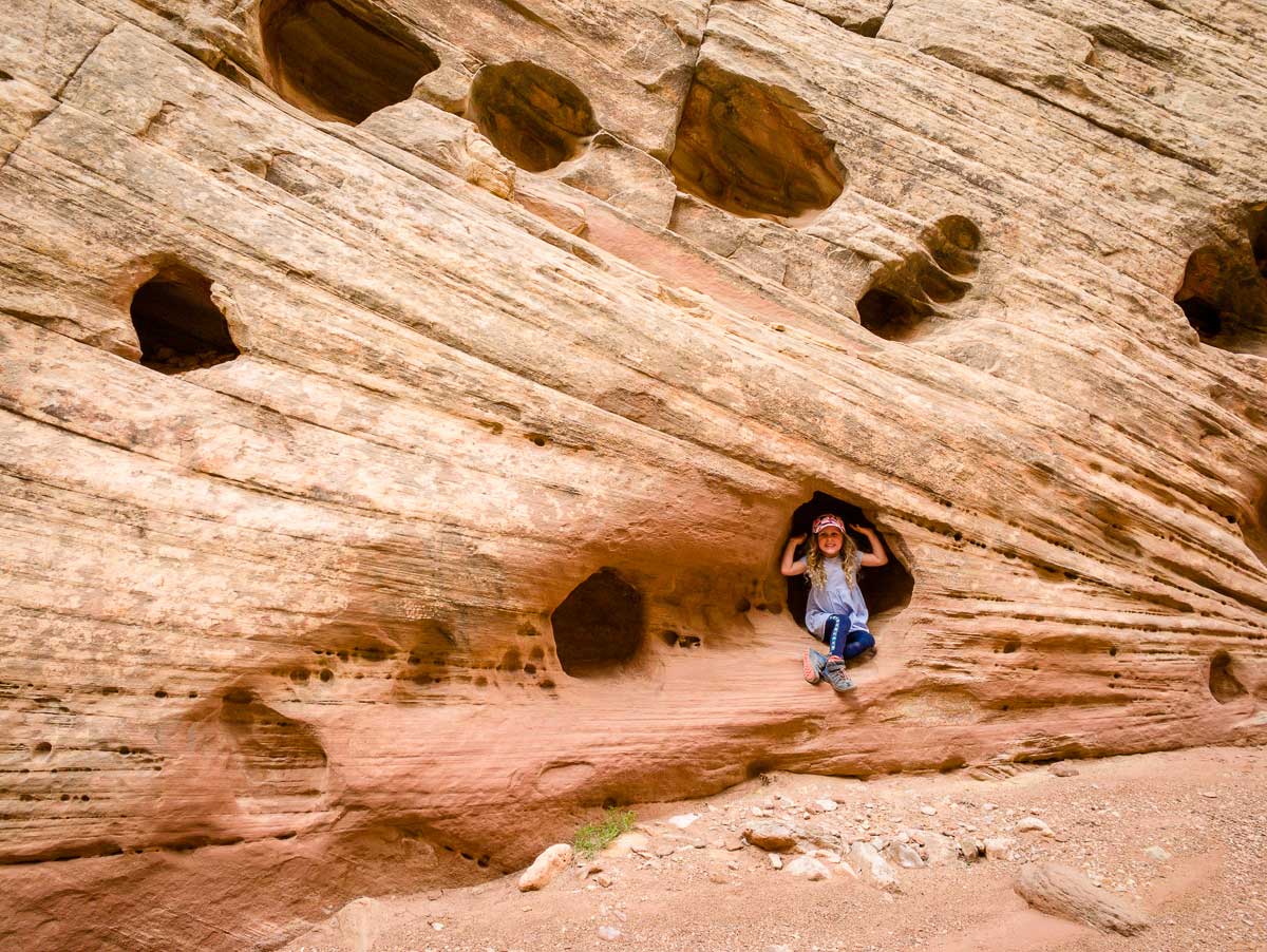 capitol reef grand wash trail with kids