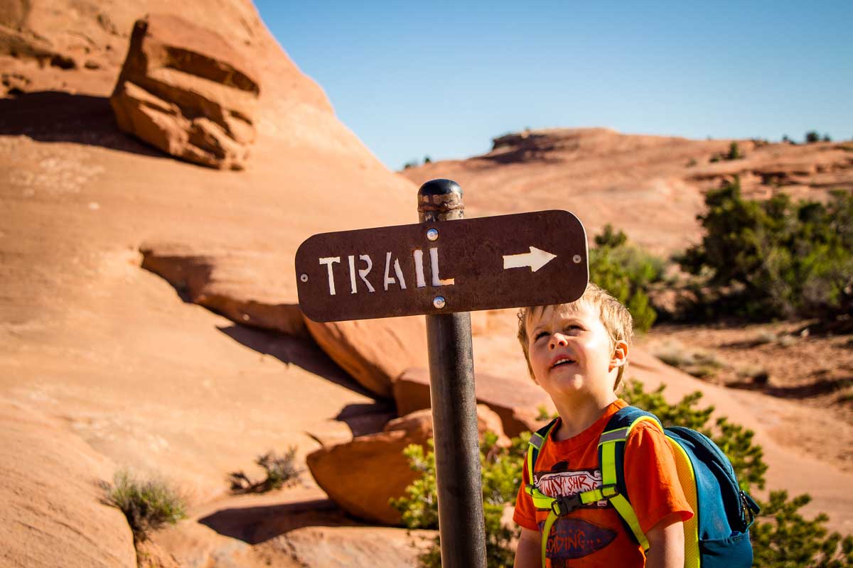 Hiking arches national park trails with kids