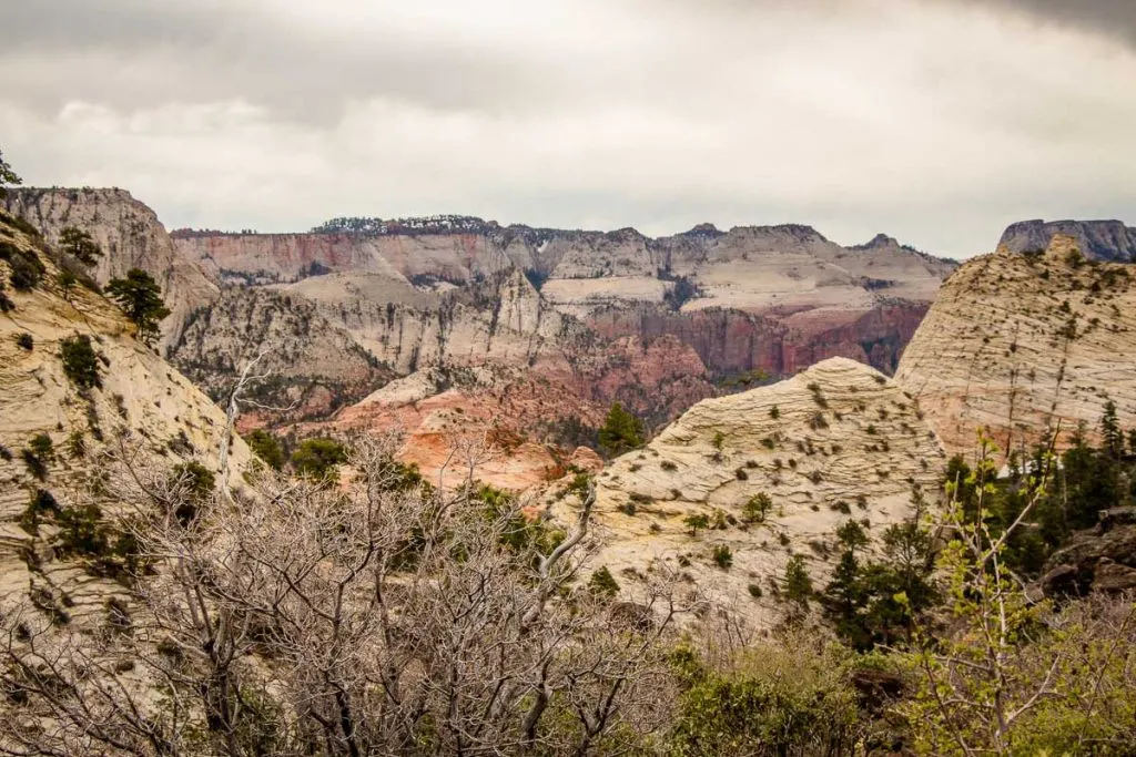 Zion Canyon views from Kolob Canyon hikes