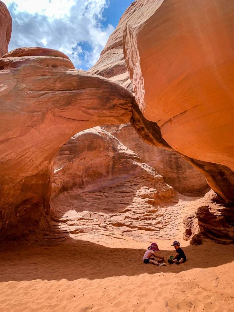 best things to do in Arches National Park for kids - Sand Dunes Arch 