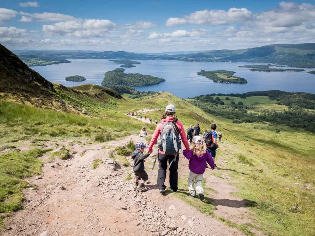 Conic Hill Walk with Kids in Loch Lomond National Park Family