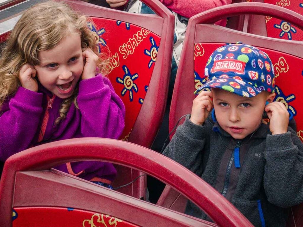 The Hop-On Hop-Off bus was our kids favorite thing to do in Glasgow