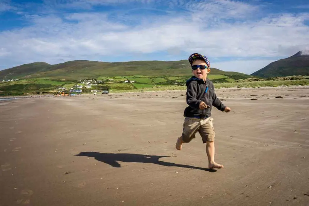Inch Beach on the Dingle Peninsula was one of our top 10 things to do in Ireland with kids