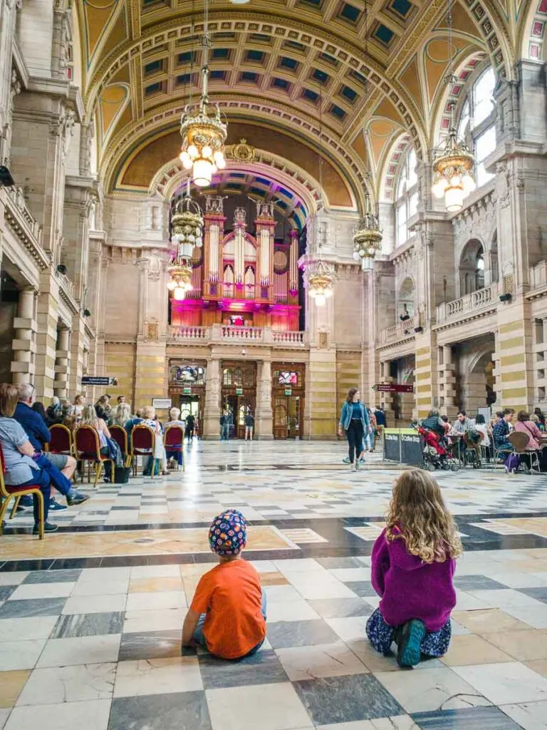 The pipe organ at Kelvingrove Art Gallery and Museum is a fun thing to do with toddlers in Glasgow