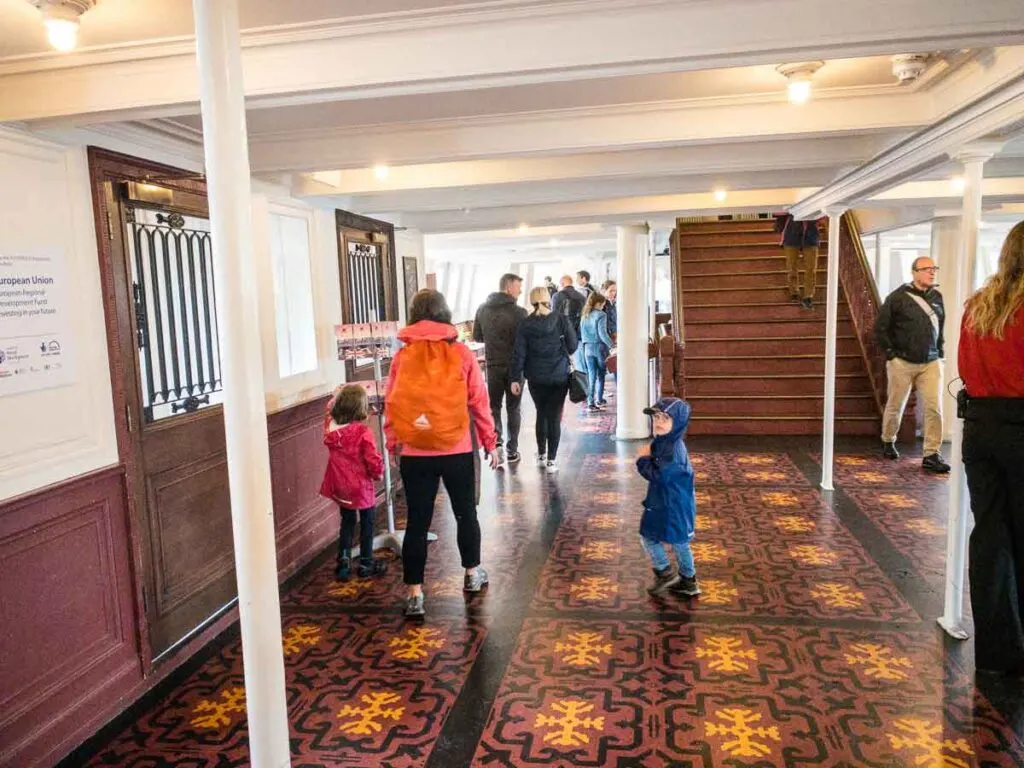 image of interior of SS Nomadic ship in Belfast
