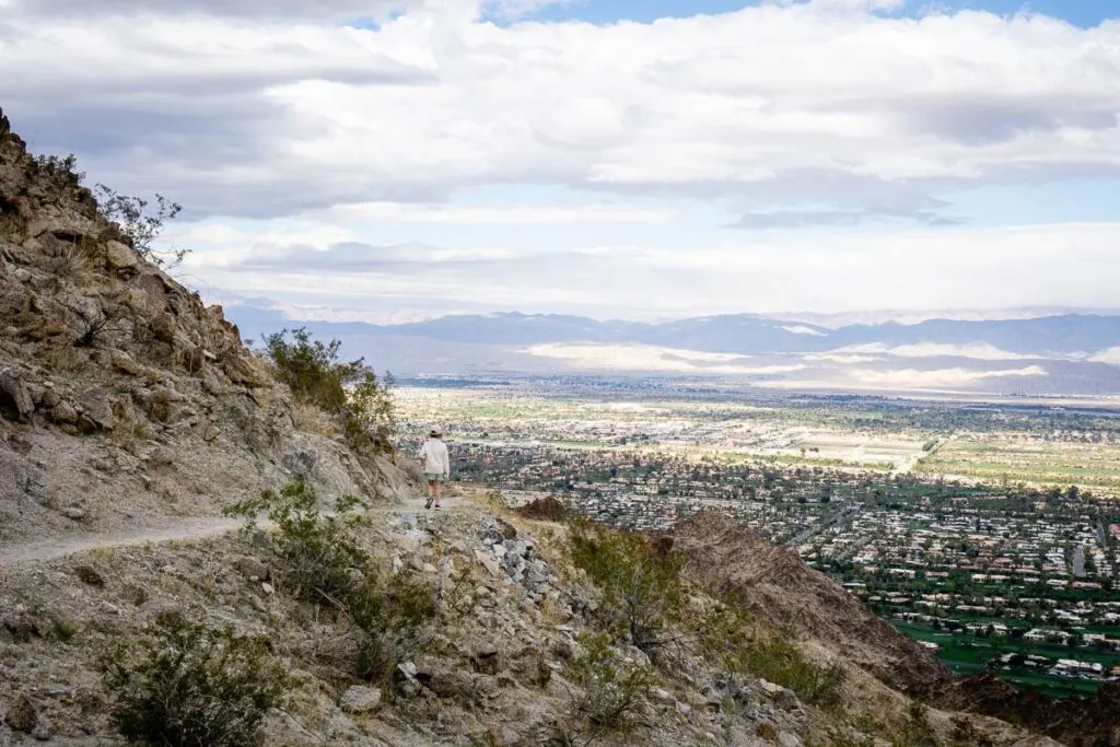 image of girl hiking Wilderness Loop Trail in Palm Springs