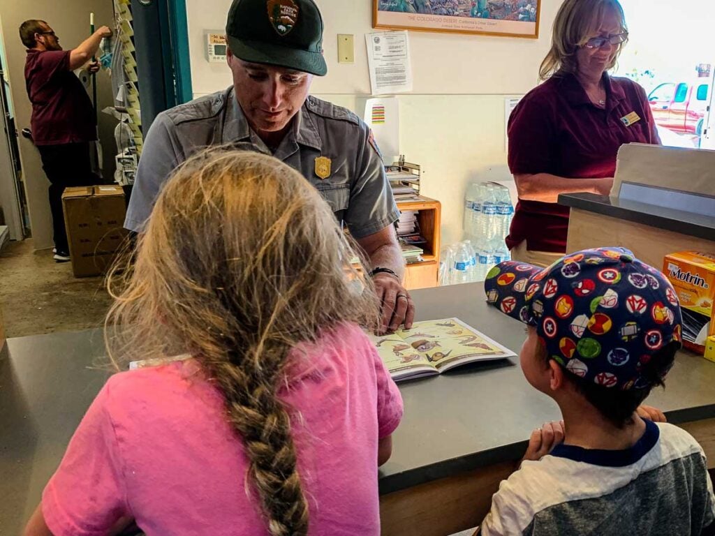 image of two kids at Joshua Tree Visitor Centre