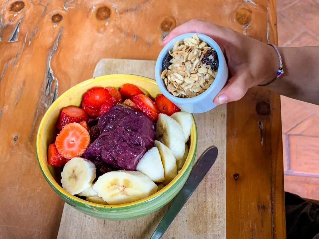 An acai bowl at Beiyu - Getsemani, Cartagena