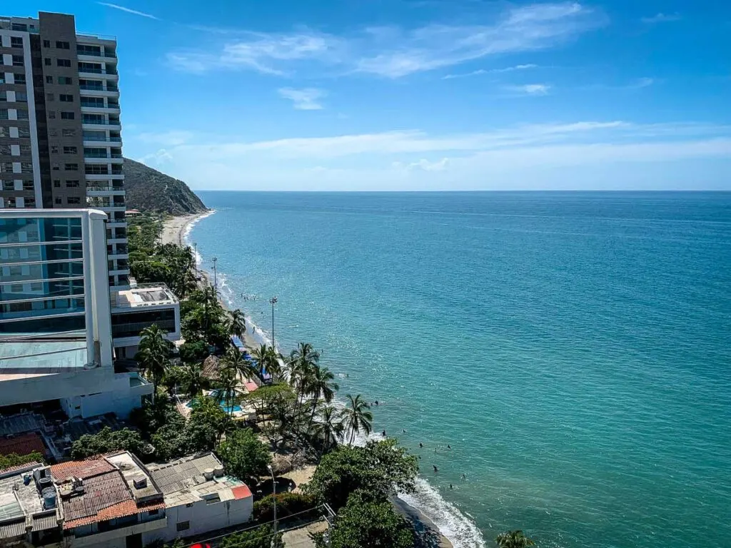 We had great views of Playa Salguero from our Rodadero apartment rental