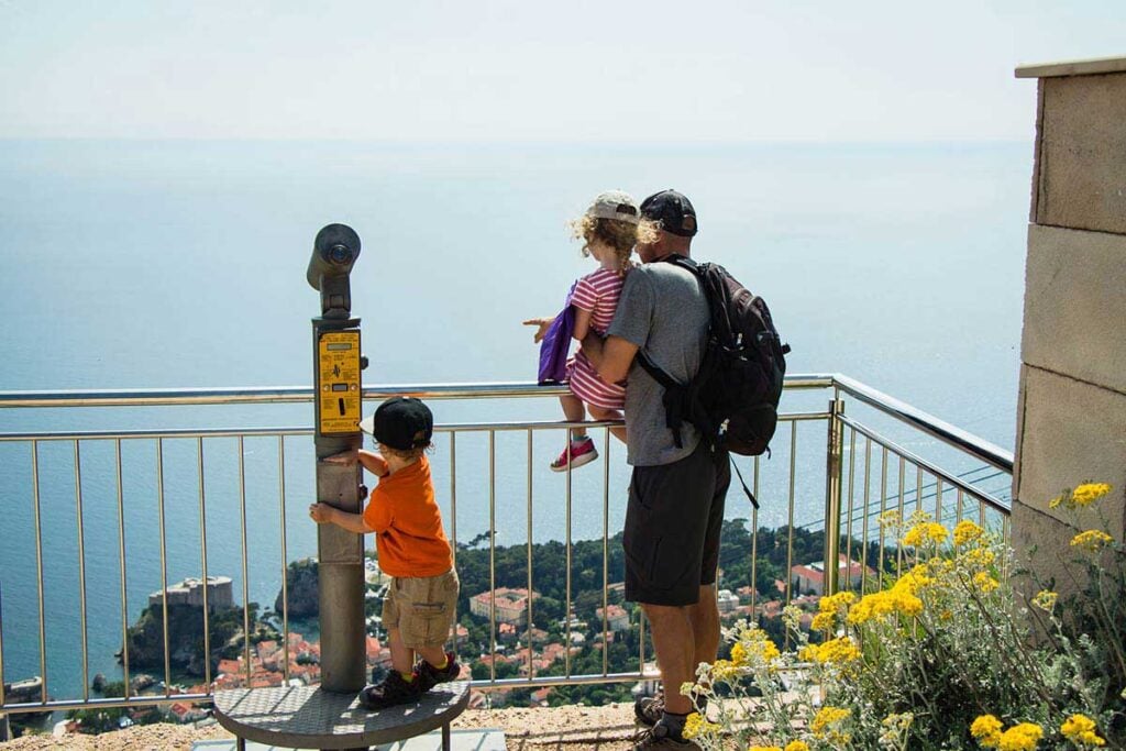 View point from top of Cable Car Mount Srd Dubrovnik - best things to do in Dubrovnik with kids