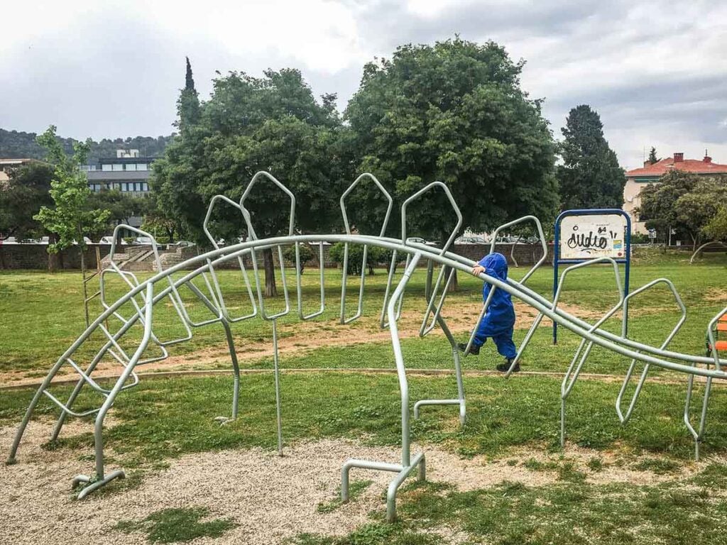 When in Split Croatia with kids, visit this fun dinosaur playground.