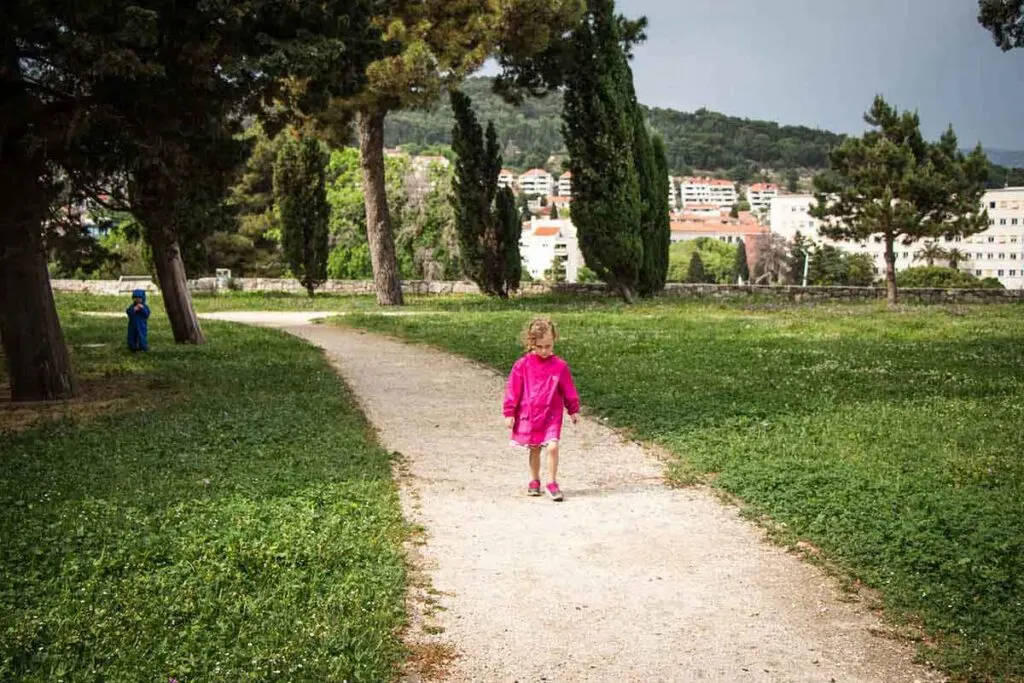Split has many nice parks for kids on your Croatia family vacation