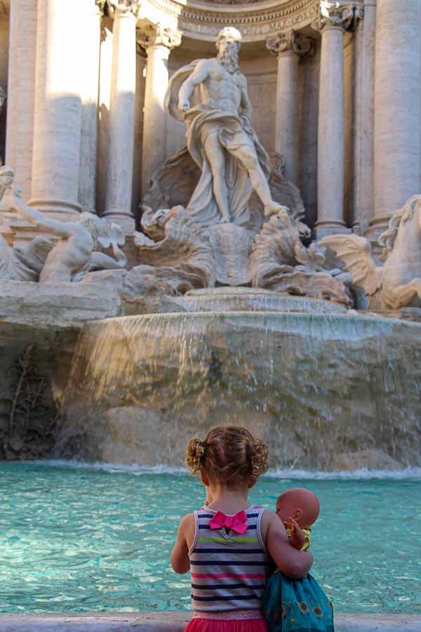 One week in Rome with kids - Even our kids noticed how beautiful the Trevi Fountain is.