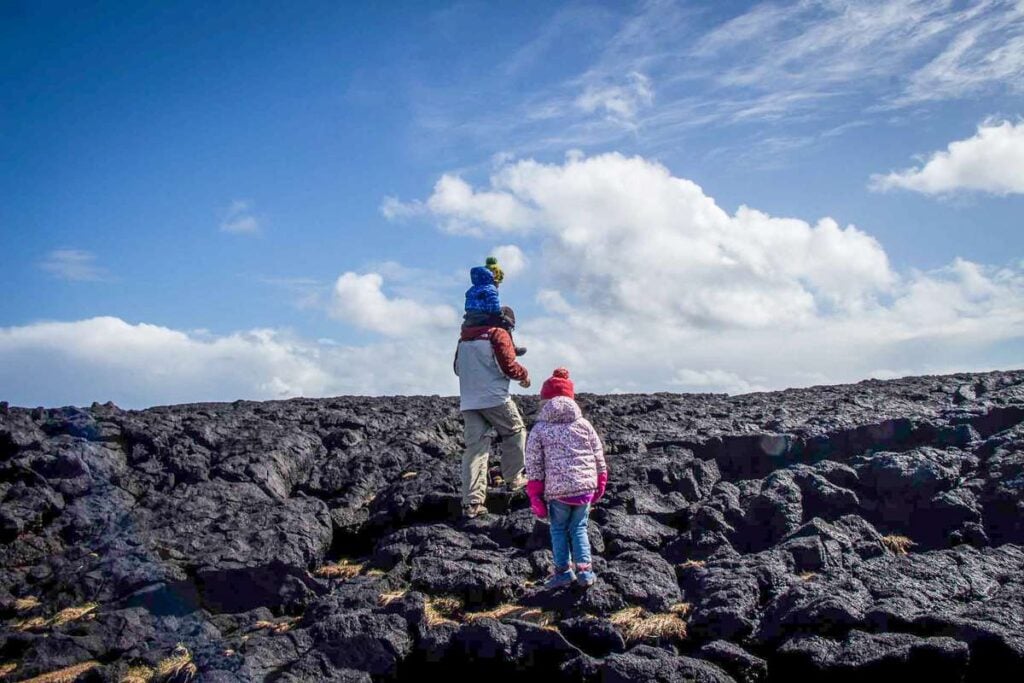 things to do on the Snaefellsnes Peninsula with kids - Londrangar Cliffs near Malariff Lighthouse in Iceland