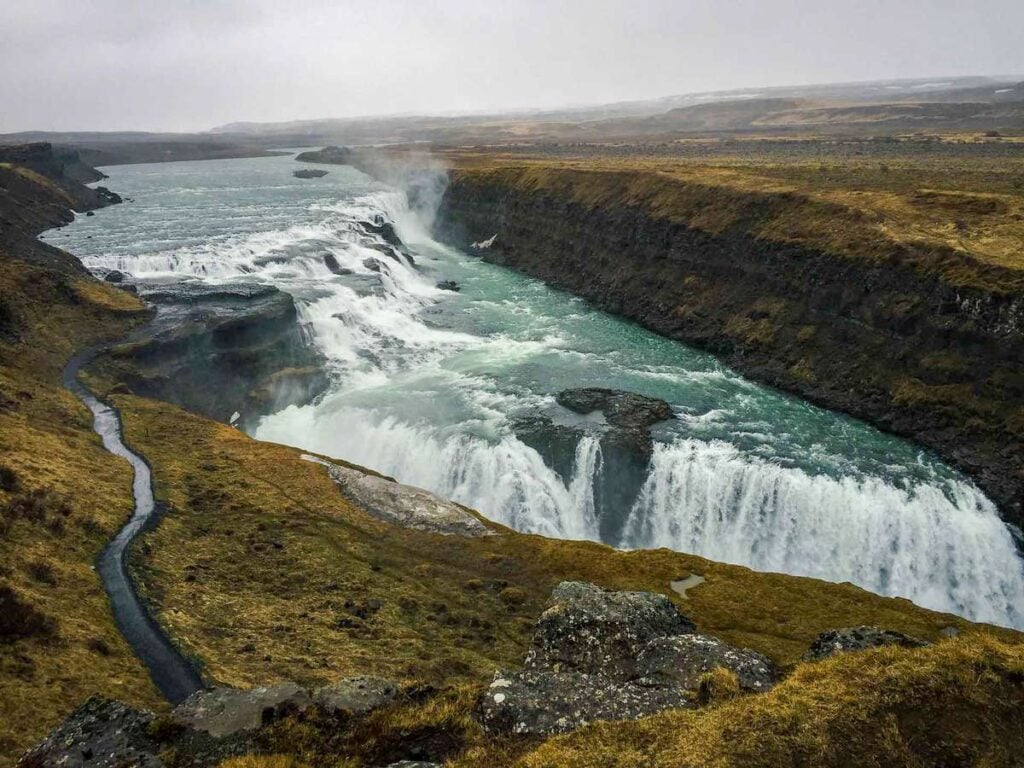 things to do in Iceland with children - golden circle attractions  - Gullfoss waterfall