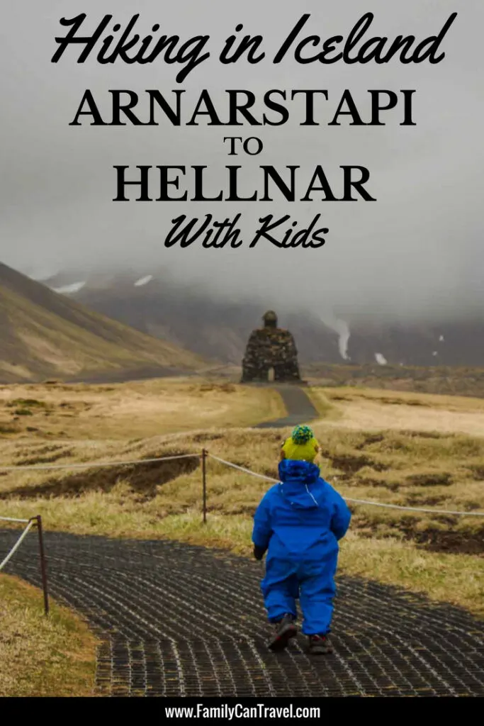Looking for a kid-friendly hike in Iceland? Hike the Arnarstapi to Hellnar trail on the Snaefellsnes Peninsula for some of the most incredible scenery! #hikingwithkids #iceland #snaefellsnespeninsula #arnarstapi #hellnar
